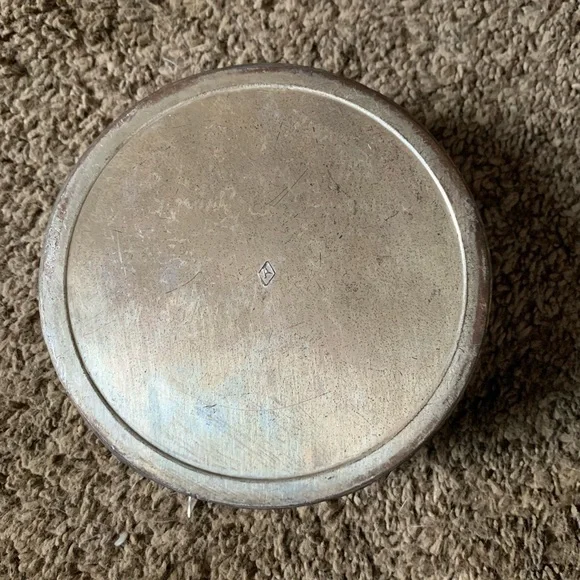 Vintage Mid 20th Century Chinese Silvered Metal Covered Dish